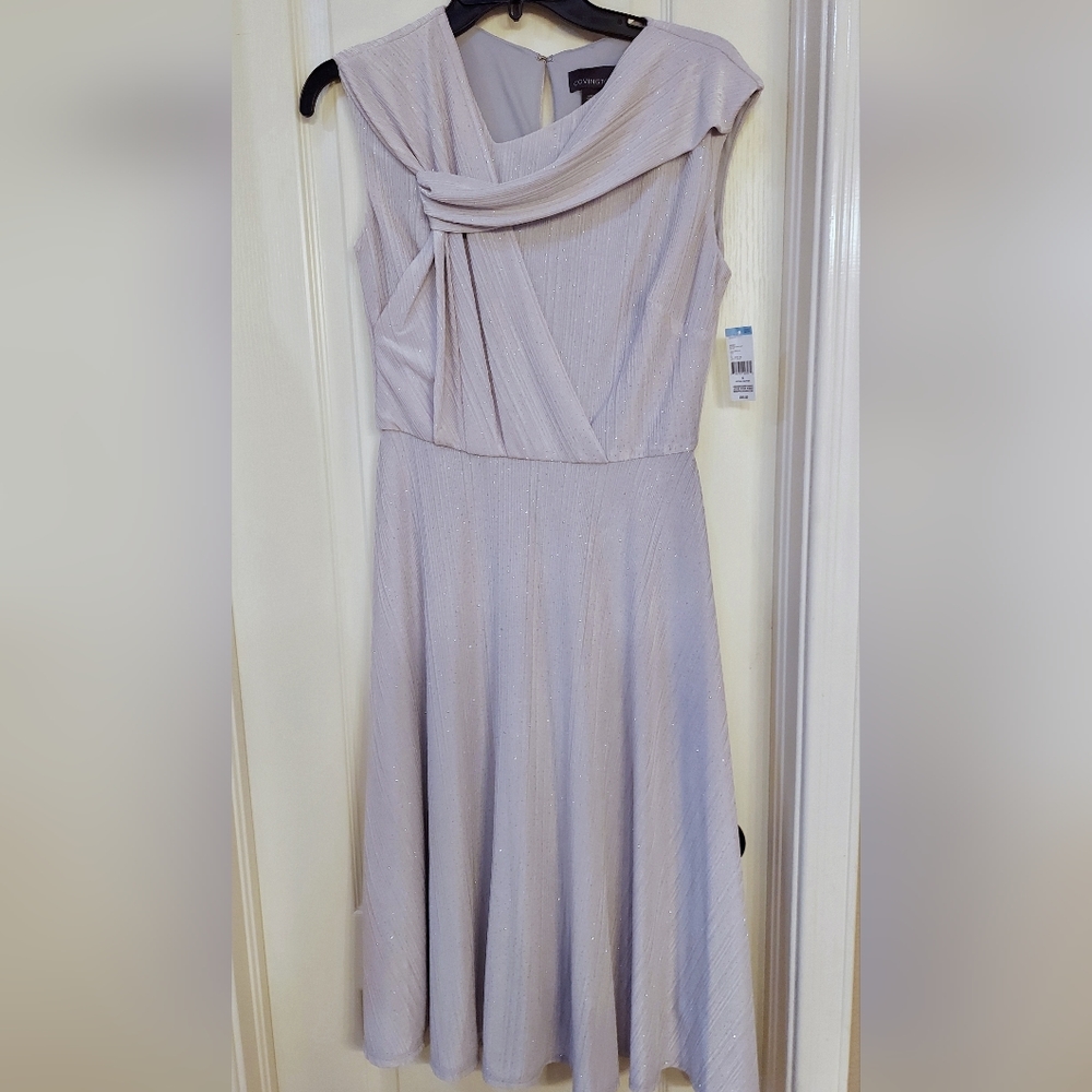 NEW White Glitter Slinky Midi Dress Size 6